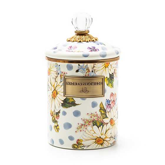 MacKenzie-Childs Wildflowers Blue Medium Canister