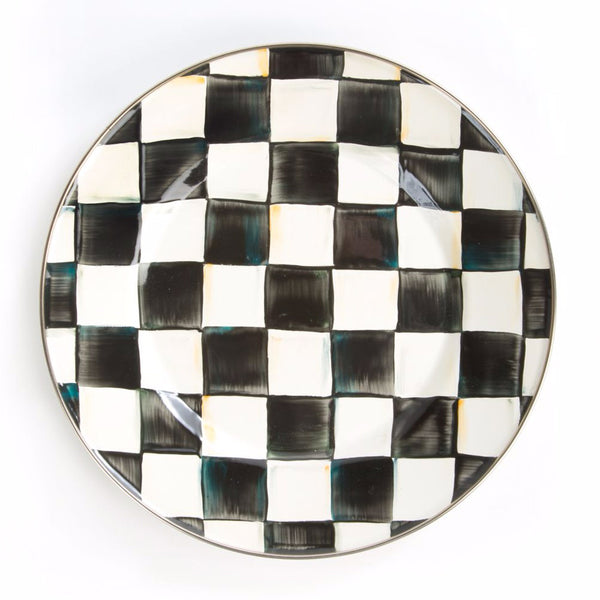 Mackenzie Childs Check Enamel Dinner Plate