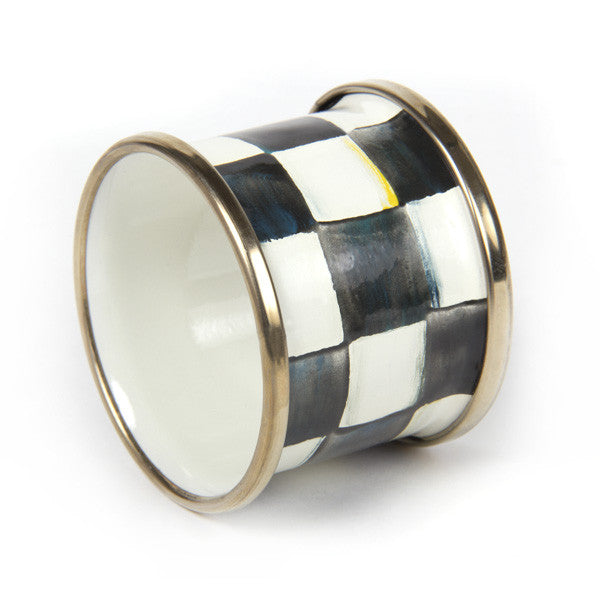 MacKenzie-Childs Courtly Check Enamel Napkin Ring