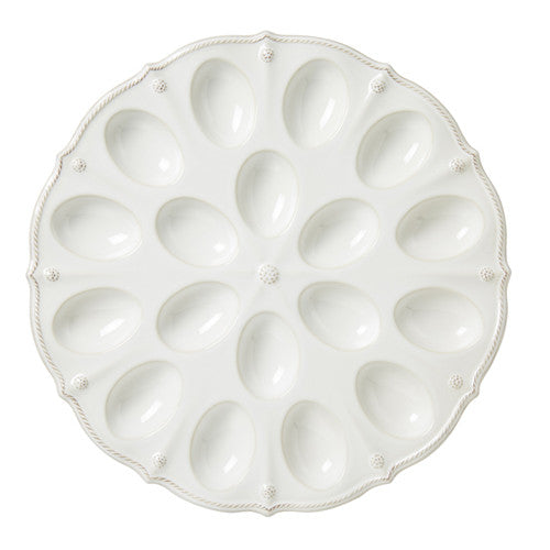 Juliska Berry and Thread Whitewash Deviled Egg Platter