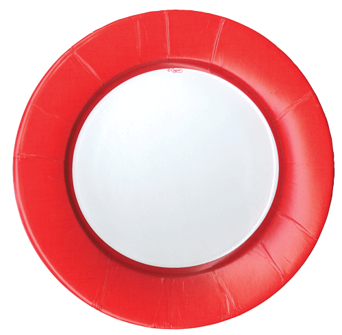 Caspari Linen Red Dinner Plate