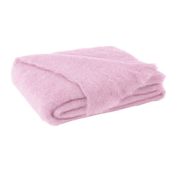 Lands Downunder Brushed Mohair Throw - Cotton Candy