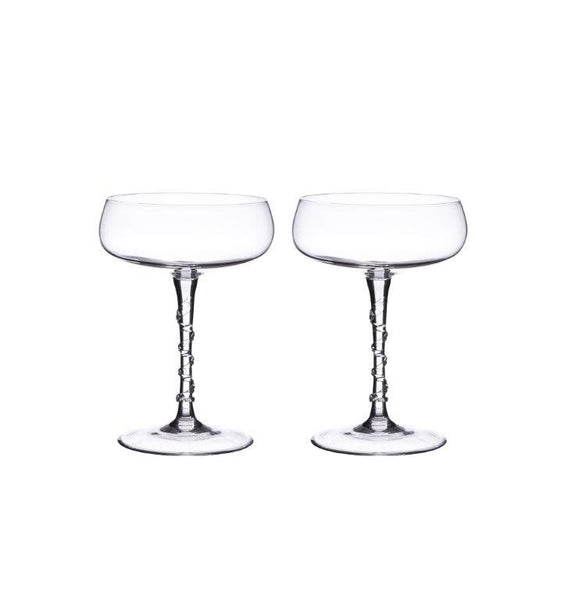 Juliska Amalia Champagne Coupe Glass Set of 2