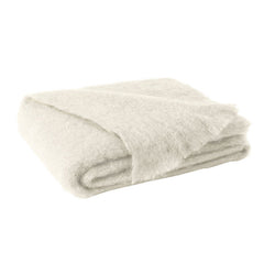 Lands Downunder Brushed Mohair Throw - Cream