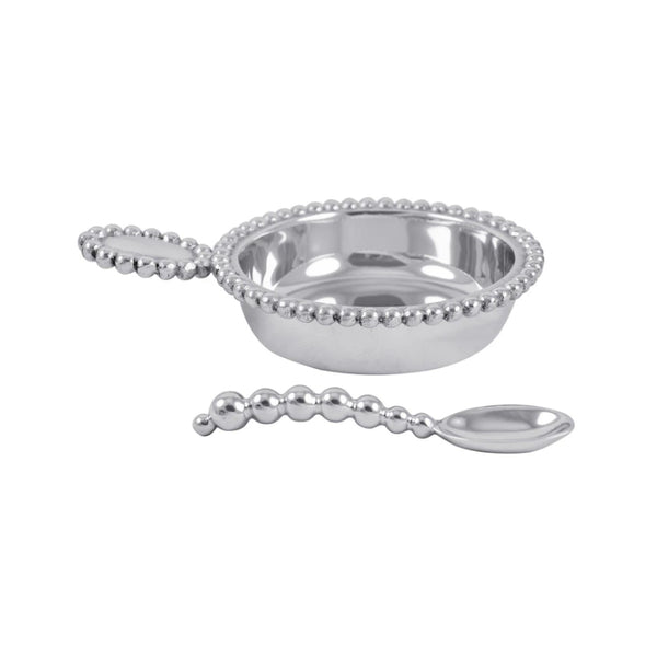 Mariposa Pearled Porringer & Spoon Set