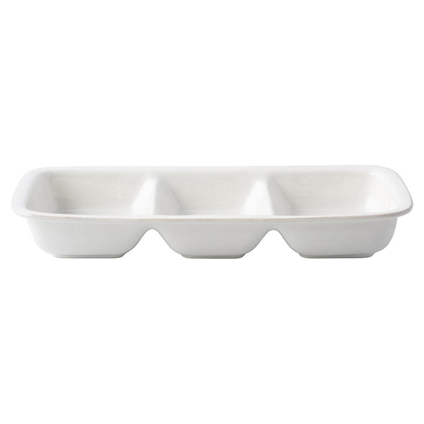 Juliska Puro Whitewash 15'' Divided Serving Dish