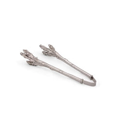 Pewter Asparagus Patterned Tongs