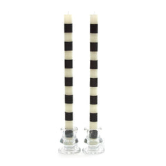 MacKenzie-Childs Black Bands Dinner Candles S/2