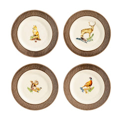 Juliska Forest Walk Side/Cocktail Plate Assorted S/4