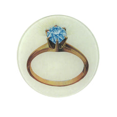 John Derian Diamond Ring Round Plate