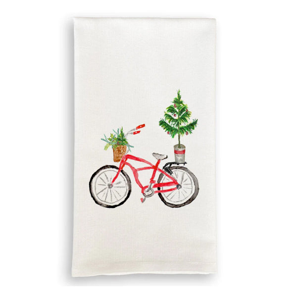 Holiday Bicycle Tea Towel