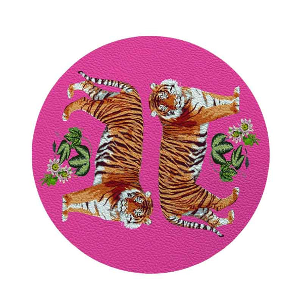 Hot Pink Tiger Seeing Double Placemat