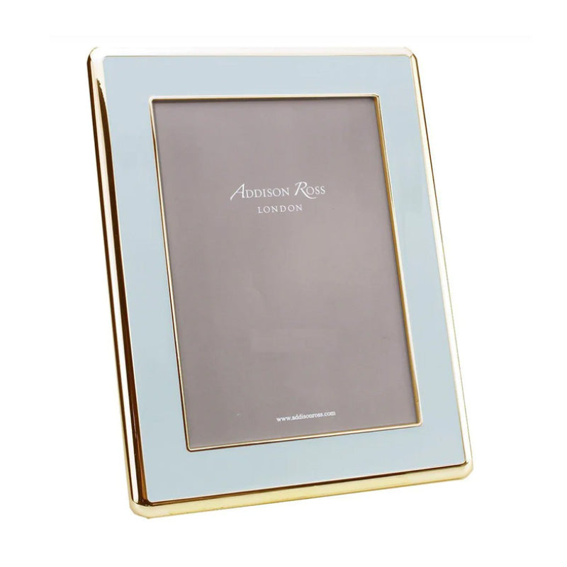 Addison Ross Gold  Powder Blue Wide 5x7 Picture Frame Ampersand Shops