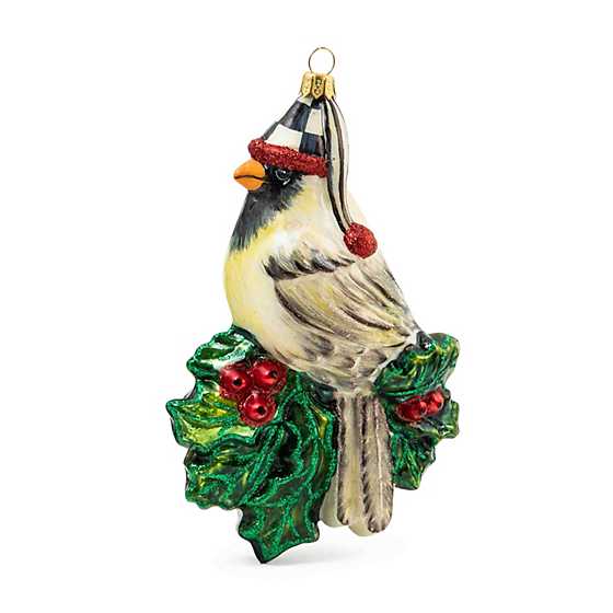 MacKenzie-Childs Snow Cardinal Ornament