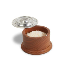 Match Pewter Wood Salt Cellar