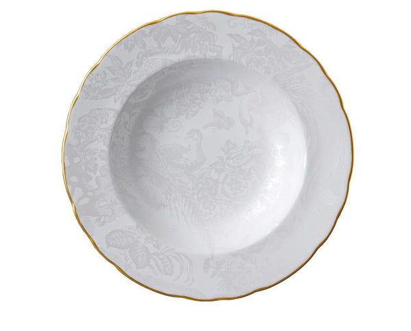 Royal Crown Derby Aves Pearl Rimmed Soup Plate