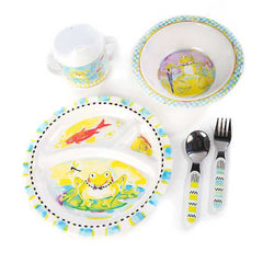Mackenzie Childs Frog Toddler Dinnerware Set