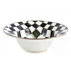 MacKenzie Childs Courtly Check Enamel Serving Bowl