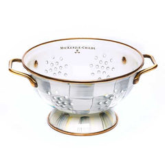 MacKenzie-Childs Sterling Check Enamel Small Colander