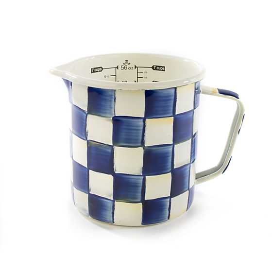 MacKenzie Childs Royal Check Enamel 7 Cup Measuring Cup