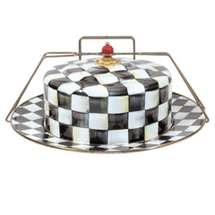 MacKenzie Childs Courtly Check Cake Carrier