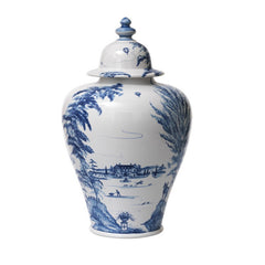 Juliska Country Estate Delft Blue Large Lidded Ginger Jar