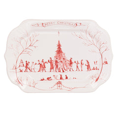 Juliska Country Estate Winter Frolic Ruby Gift Tray "Merry Christmas"