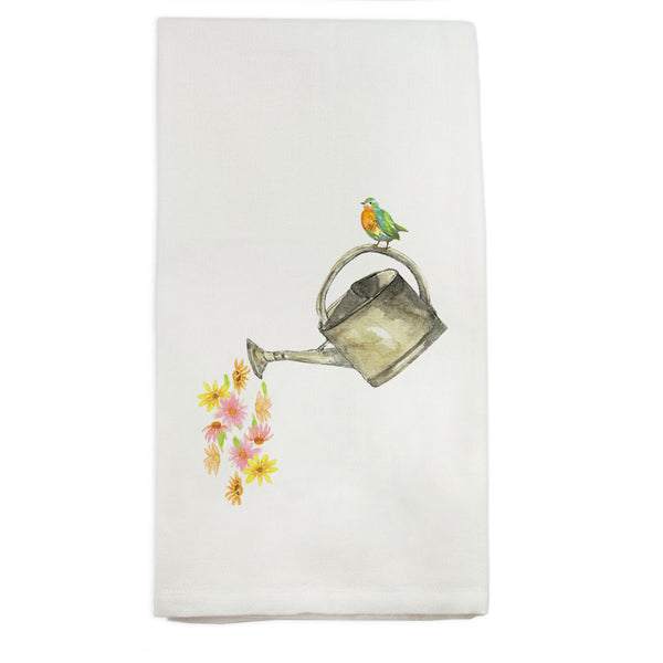 Watering can with Bird Hand Towel