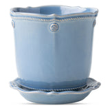 Juliska Berry & Thread Chambray Blue 5.25'' Planter with Saucer