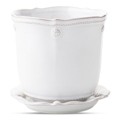 Juliska Berry & Thread White 5.25'' Planter with Saucer