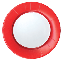 Caspari Linen Red Dinner Plates
