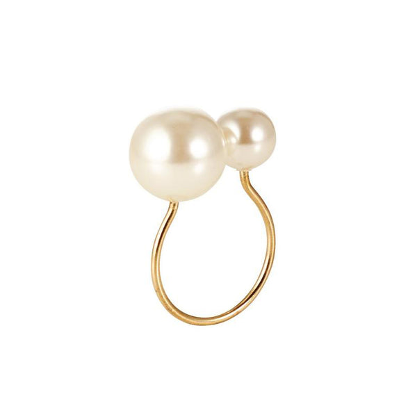 Kim Seybert Ivory & Gold Pearl Napkin Ring