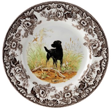 Spode Woodland Dinner Plate (Black Labrador Retriever)