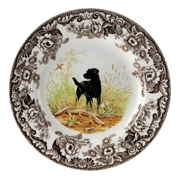 Spode Woodland Salad Plate (Black Labrador Retriever)