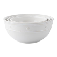 Juliska Berry and Thread Mixing Bowl Set/3 Whitewash