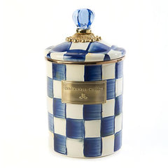 MacKenzie Childs Royal Check Medium Canister