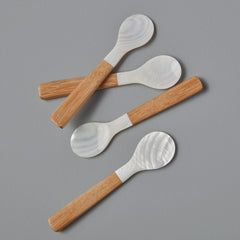 Shell & Bamboo Spoons Set of 4