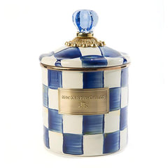 MacKenzie Childs Royal Check Small Canister