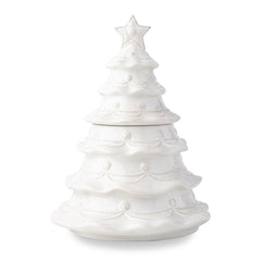 Juliska Country Whitewash Christmas Tree Cookie Jar