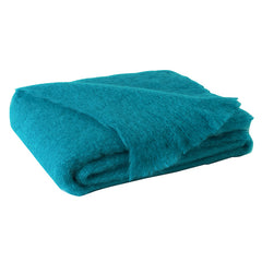 Lands Downunder Brushed Mohair Throw - Turquoise