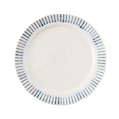 Juliska Sitio Stripe Indigo Salad/Dessert Plate