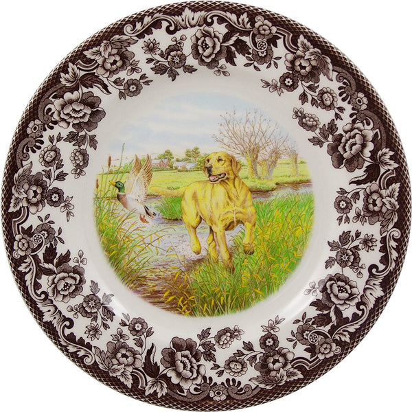 Spode Woodland Dinner Plate (Yellow Labrador Retriever)